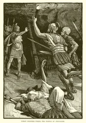 Roman Soldiers Firing the Temple of Jerusalem