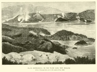 Rotomahana, or the Warm Lake, New Zealand
