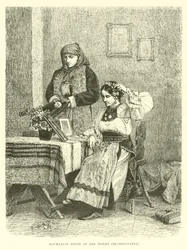 Roumanian Bride at Her Toilet, Transylvania