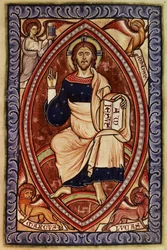Christ in Majesty with Symbols of the Evangelists, from the Westminster Psalter, c.1250