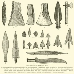 Rude weapons of primitive man