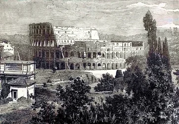 Ruins of the Colosseum, from the Palatine (illustration from Cassell