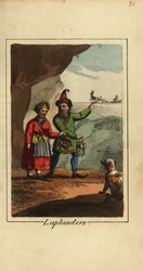 Sami People, Laplanders, Man and Woman of Lapland