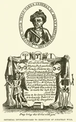 Satirical Invitation-Card to Execution of Jonathan Wild