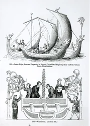 Saxon Ship, from an engraving in Strutt