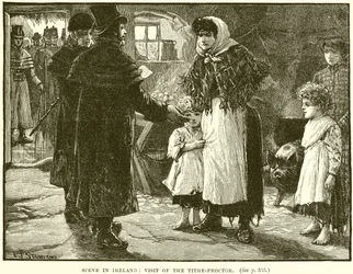 Scene in Ireland: Visit of the Tithe-Proctor