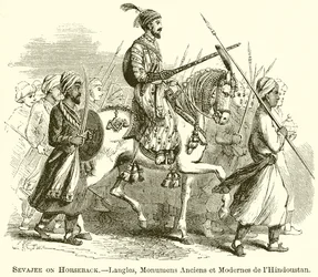 Sevajee on Horseback (Langles, Monumens Anciens et Modernes de l