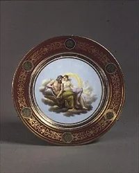 Sevres dish showing Thetis and Jupiter, by Robert Adams, early 19th century