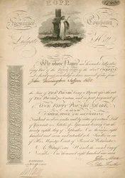 Share for the Hope Insurance Company, Ludgate Hill, London