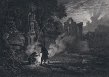 Sir Arthur and Dousterswivel in the Ruins of St Ruth