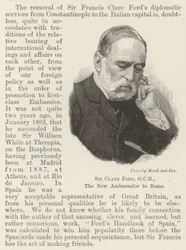 Sir Clare Ford, GCB, the New Ambassador to Rome