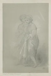 Sketch of two girls