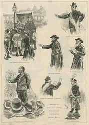 Sketches at the Great Labour Demonstration in Hyde Park, Sunday 3 May 1891