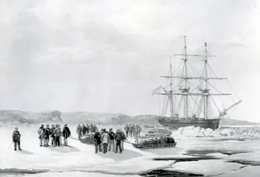 Sledge Party Leaving HMS Investigator in Mercy Bay, Under Command of Lieutenant Gurney Creswell