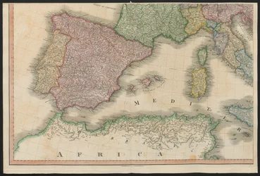 Spain and Portugal, from Europe, describing all the changes of Territory, together with their deviations in the boundary lines of its several Empires and States agreed to and confirmed by the definitive treaty of Paris, 20th Nov. 1815, published 1816