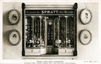 Spratt, Grocer to her Majesty, miniature shop for the Royal Children, Swiss Cottage, Osborne House, Isle of Wight