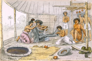 St. Anthony Never Was Tempted Like..., from Ye Pilgrimage of ye Revnd. Simpleheart, Adventures of a Naive Missionary in the South Seas, c.1880