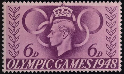 Stamp commemorating the 1948 London Olympics