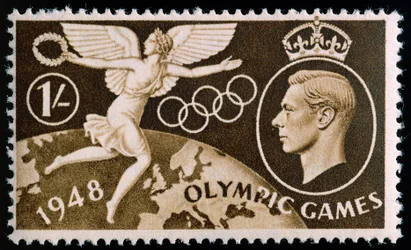 Stamp commemorating the 1948 London Olympics