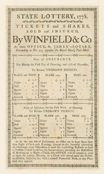 State Lottery, 1778