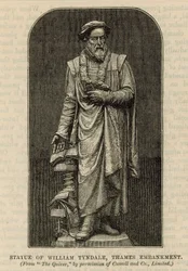 Statue of William Tyndale on the Thames Embankment