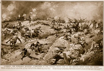 Storming the Schwaben Redoubt: surrender of the German Front Line as the British swept over the summit