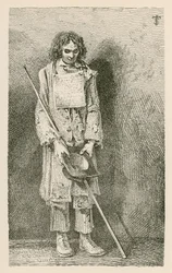Tall Blind Beggar, with a Long Staff