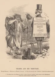 Thames and his Tributary; cartoon