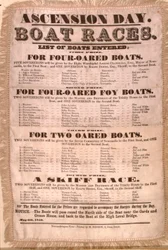 The Ascension Day Boat Race programme, 6th May 1850