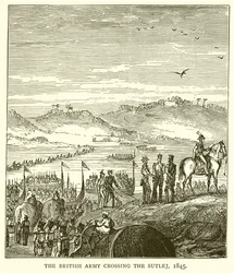 The British Army crossing the Sutlej, 1845