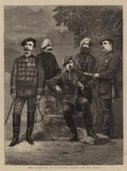 The Civil War in Spain, Don Carlos and his Staff (engraving)