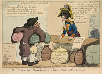 The Consular Warehouse or a Great Man nailed to the Counter, pub. 1802