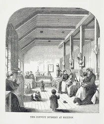 The Convict Nursery at Brixton, from The Criminal Prisons of London and Scenes of Prison Life by Henry Mayhew and John Binny, 1862