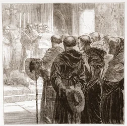 The Councillors dissolving the Augustine order of Monks in Zurich, 1524
