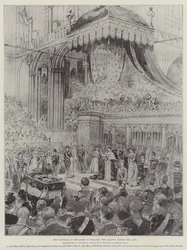 The Crowning of the Queen of Holland, Her Majesty taking the Oath