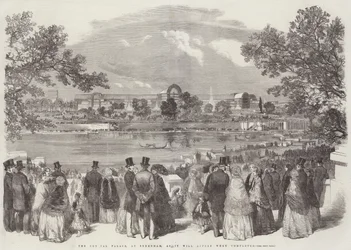 The Crystal Palace, at Sydenham, as it will appear when completed