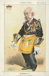 The Earl of Zetland, The Most Worshipful Grand Master, 4 December 1869, Vanity Fair Cartoon