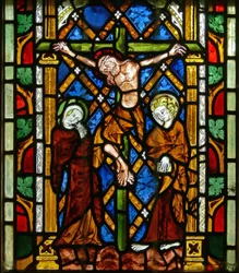 The East window depicting the Crucifixion