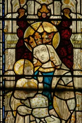 The East window depicting the Virgin and Child