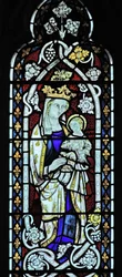 The East window depicting the Virgin and Child
