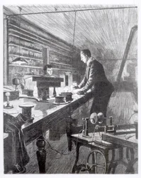 The Electric Light, Mr Edison in his Laboratory