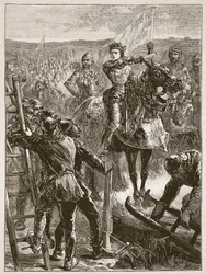 The English before Harfleur (Illustration from Cassell