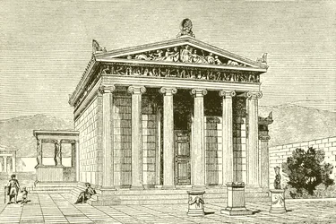 The Erechtheion, a Famous Temple at Athens to the Hero Erechtheus