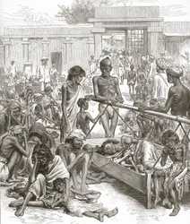 The Famine in India: Natives Waiting for Relief at Bangalore
