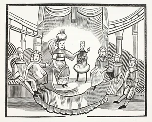 The Famous History of Tom Thumb, illustration from Chap-books of the Eighteenth Century by John Ashton, pub. 1882