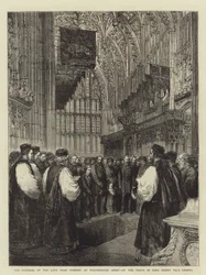 The Funeral of the Late Dean Stanley at Westminster Abbey, at the Grave in King Henry VII