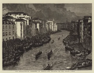 The Geographical Congress at Venice, the Regatta on the Grand Canal