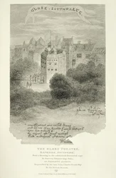 The Globe Theatre, Bankside, Southwark, after a drawing from Pennants London, first published 1793, engraved by James Stow, published 1812