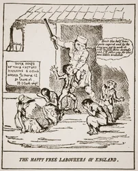 The Happy Free Labourers of England, from a print published in 1833, illustration from The Church of England: A History for the People by H.D.M. Spence-Jones