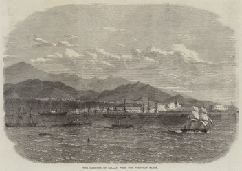 The Harbour of Callao, with the Peruvian Fleet
